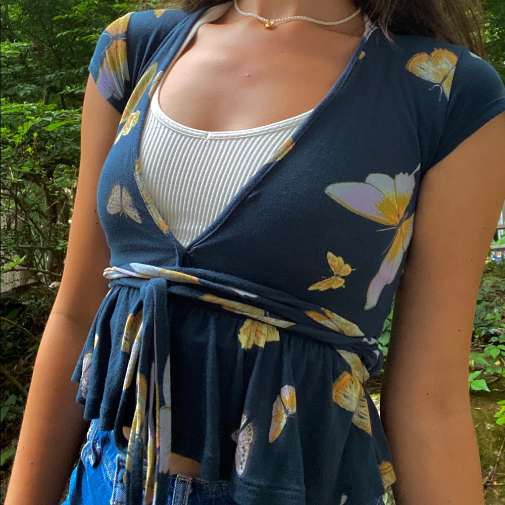 Peplum butterfly top